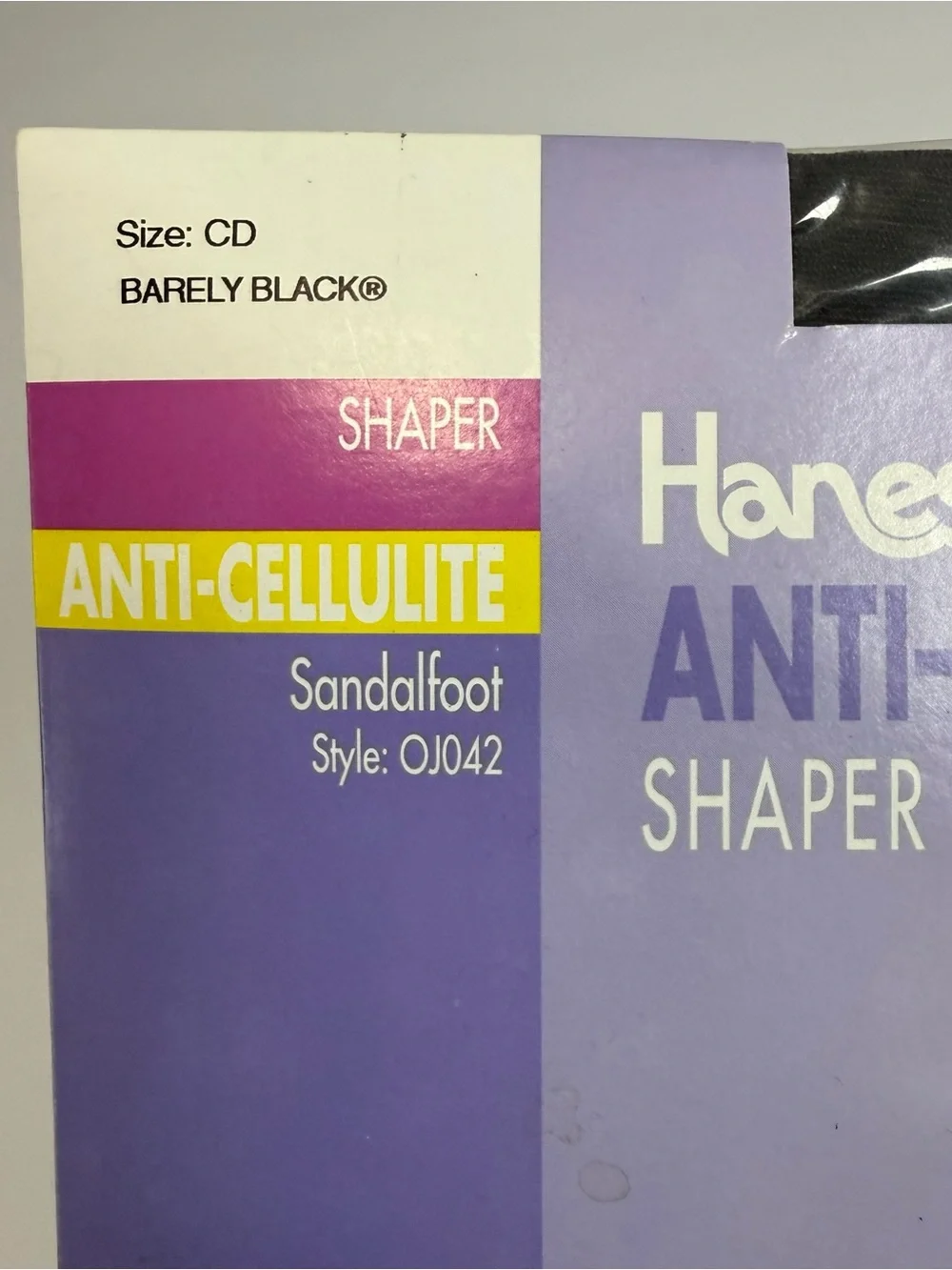 Hanes Anti-Cellulite Shaper Sandalfoot Tights - Barely Black